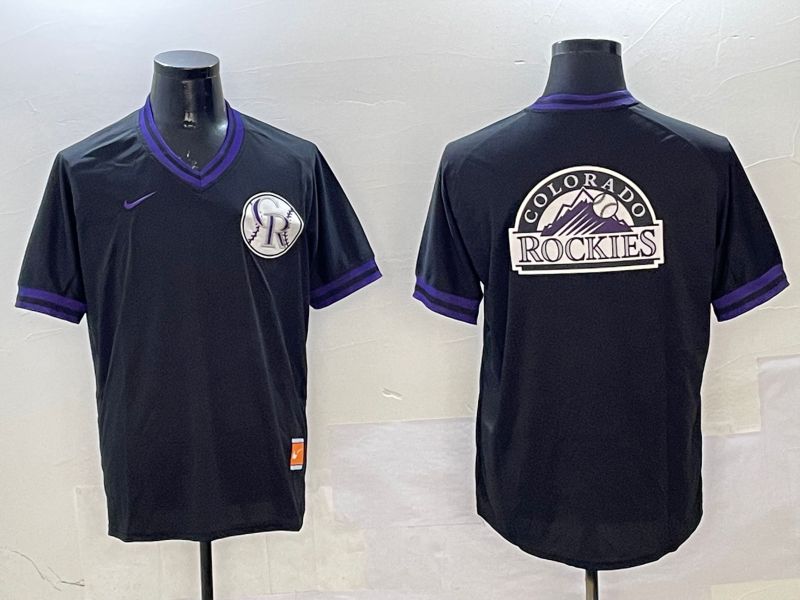 Men Colorado Rockies Blank Black Throwback Game 2025 Nike MLB Jersey style 3->colorado rockies->MLB Jersey